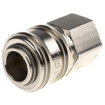 RS PRO Brass Female Pneumatic Quick Connect Coupling, G 3/8 Female Threaded