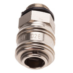 RS PRO Brass Male Pneumatic Quick Connect Coupling, G 3/8 Male Threaded