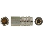 RS PRO Brass Female Pneumatic Quick Connect Coupling, G 3/4 Female Threaded