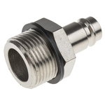 RS PRO Brass, Steel Male Pneumatic Quick Connect Coupling, G 3/4 Male Threaded