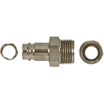 RS PRO Brass Male Pneumatic Quick Connect Coupling, G 3/8 Male Threaded