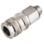 RS PRO Brass Male Pneumatic Quick Connect Coupling, G 3/8 Male Threaded