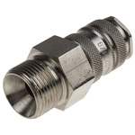 RS PRO Brass Male Pneumatic Quick Connect Coupling, G 3/4 Male Threaded