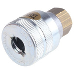 Parker Aluminium Male Pneumatic Quick Connect Coupling, R 3/8 Male Threaded
