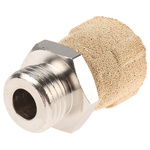 Legris 0672 Brass, Sintered Bronze 12bar Pneumatic Silencer, Threaded, G 1/4 Male