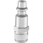 PREVOST Treated Steel Male Plug for Pneumatic Quick Connect Coupling, G 1/4 Male Threaded