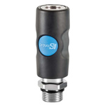 PREVOST Composite Body Male Safety Quick Connect Coupling, G 3/8 Male Threaded