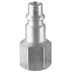 PREVOST Treated Steel Female Plug for Pneumatic Quick Connect Coupling, G 1/4 Female Threaded