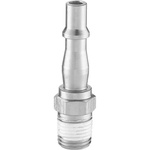 PREVOST Treated Steel Male Plug for Pneumatic Quick Connect Coupling, G 1/4 Male Threaded