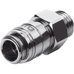 Festo Brass Male Pneumatic Quick Connect Coupling, G 1/8 Male