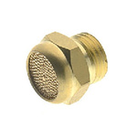 RS PRO Brass 12bar Pneumatic Silencer, Threaded, G 1/8 Male