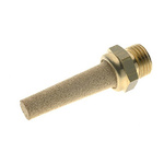 RS PRO Brass 12bar Pneumatic Silencer, Threaded, G 3/8 Male