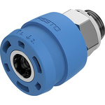 Festo Brass Female Pneumatic Quick Connect Coupling, G 3/8 Male Threaded