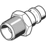 Festo Brass Male Pneumatic Quick Connect Coupling, G 3/8 Male Threaded
