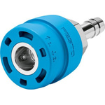 Festo Brass Pneumatic Quick Connect Coupling, 9mm Hose Barb