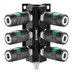 PREVOST Composite Body Female Wall Bracket With Safety Quick Connect Couplings, G 3/4 Female Threaded