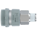 SMC C3604 Female Pneumatic Quick Connect Coupling, Rc 1/4 Male R 1/8in Male Thread
