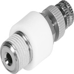 Festo VFFK Nickel Plated Brass 10bar Pneumatic Silencer, Threaded, R 1/4