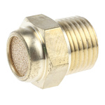 SMC EB Sintered Bronze Pneumatic Silencer, Threaded, R 1/8 Male