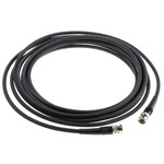 Radiall Male BNC to Male BNC Coaxial Cable, 5m, RG59 Coaxial, Terminated