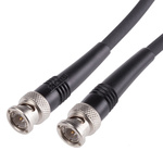 Radiall Male BNC to Male BNC Coaxial Cable, 1m, RG59 Coaxial, Terminated