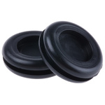 Richco Black PVC 16mm Round Cable Grommet for Maximum of 11.00 mm Cable Dia.