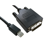 RS PRO 4K Mini DisplayPort to DVI-D Cable, Male to Male - 1m