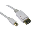 RS PRO 4K Mini DisplayPort to DisplayPort Cable, Male to Male - 2m