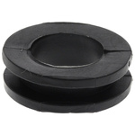 HellermannTyton Black PVC 18mm Round Cable Grommet for Maximum of 14 mm Cable Dia.