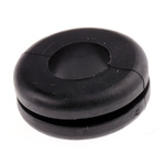 HellermannTyton Black PVC 19mm Round Cable Grommet for Maximum of 12 mm Cable Dia.