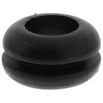 HellermannTyton Black PVC 9.5mm Round Cable Grommet for Maximum of 8 mm Cable Dia.
