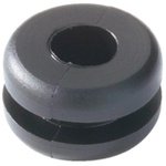 HellermannTyton Black PVC 8mm Round Cable Grommet for Maximum of 5 mm Cable Dia.