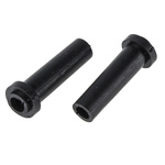 HellermannTyton Black PVC 6mm Round Cable Grommet for Maximum of 3.5 mm Cable Dia.