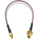 Wurth Elektronik Male MMCX to Female MMCX Coaxial Cable, 152.4mm, RG178 Coaxial, Terminated
