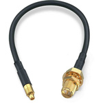 Wurth Elektronik Female RP-SMA to Male MMCX Coaxial Cable, 152.4mm, RG174 Coaxial, Terminated