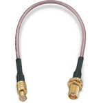 Wurth Elektronik Male MCX to Female MCX Coaxial Cable, 152.4mm, RG178 Coaxial, Terminated