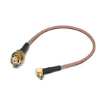 Wurth Elektronik WR-CXASY Series Female SMA to Male MCX Coaxial Cable, 152.4mm, RG178/U Coaxial, Terminated