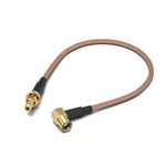 Wurth Elektronik WR-CXASY Series Male SMB to Female SMB Coaxial Cable, 152.4mm, RG316/U Coaxial, Terminated