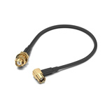 Wurth Elektronik WR-CXASY Series Female SMA to Male SMB Coaxial Cable, 152.4mm, RG174/U Coaxial, Terminated