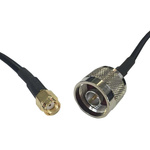 RF Solutions Male N Type to Male SMA Coaxial Cable, 1m, RG58 Coaxial, Terminated