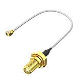 Samtec MH113 Series Male MHF1 to Female SMA Coaxial Cable, 300mm, RF Coaxial, Terminated
