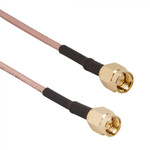 Amphenol RF Male SMA to Male SMA Coaxial Cable, RG316 Coaxial, Terminated