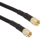 Amphenol RF Male SMA to Male SMA Coaxial Cable, RG58 Coaxial, Terminated