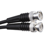 TE Connectivity Male BNC to Male BNC Coaxial Cable, 1.5m, RG58 Coaxial, Terminated