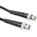 Telegartner Male BNC to Male BNC Coaxial Cable, 1.5m, RG59B/U Coaxial, Terminated