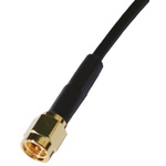 Crystek RG 174 Series Male SMA to Male SMA Coaxial Cable, 914.4mm, RG174 Coaxial, Terminated