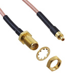 Cinch 415 Series Male MMCX to Female SMA Coaxial Cable, 609.6mm, RG316 Coaxial, Terminated
