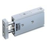 Dual rod compact cylinder, double acting, magn, 20mm bore, 100mm stroke, slide bearing, double rod