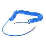 RS PRO 4m, Polyurethane Recoil Hose, with BSPT 1/4" Male connector