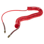 RS PRO 4m, Polyurethane Recoil Hose, with BSPT 1/4" Male connector